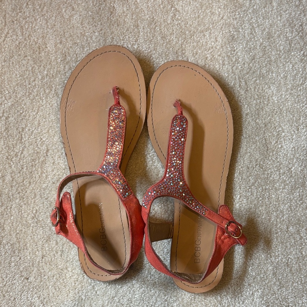 BCBGeneration Sparkling Orange Sandals